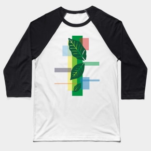 Leaf Design T-Shirt Baseball T-Shirt